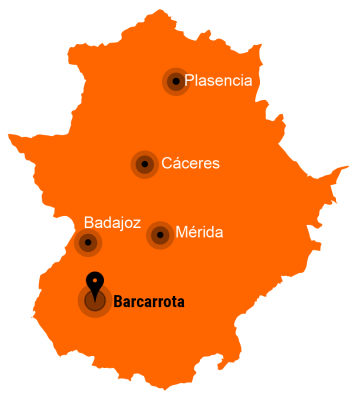 Mapa ubicación de Barcarrota